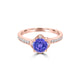 TMR121187 - Sadie - Round Tanzanite and Diamond Ring Halo