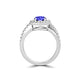 TMR121180 - Gianna - Round Tanzanite and Diamond Ring Halo