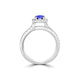 TMR121170 - Gabriella - Round Tanzanite and Diamond Ring Halo