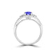 TMR121176 - Serenity - Round Tanzanite and Diamond Ring Halo