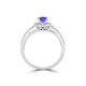 TMR121169 - Allison - Round Tanzanite and Diamond Ring Halo