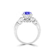 TMR121175 - Eva - Round Tanzanite and Diamond Ring Halo