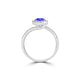 TMR121183 - Eliana - Round Tanzanite and Diamond Ring Halo