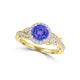 TMR121175 - Eva - Round Tanzanite and Diamond Ring Halo