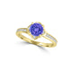 TMR121187 - Sadie - Round Tanzanite and Diamond Ring Halo