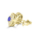 TMR121118 - Camila - Round Tanzanite and Diamond Earring Double Halo