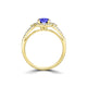 TMR121176 - Serenity - Round Tanzanite and Diamond Ring Halo