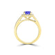 TMR121181 - Valentina - Round Tanzanite and Diamond Ring Halo