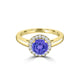 TMR121181 - Valentina - Round Tanzanite and Diamond Ring Halo