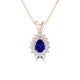 TMR121143 - Violet - Pear Tanzanite and Diamond Pendant