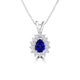 TMR121143 - Violet - Pear Tanzanite and Diamond Pendant