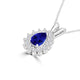 TMR121143 - Violet - Pear Tanzanite and Diamond Pendant