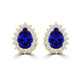 TMR121125 - Cloey - Pear Tanzanite and Diamond Earring Halo