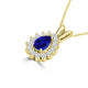 TMR121143 - Violet - Pear Tanzanite and Diamond Pendant