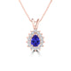 TMR121143 - Violet - Pear Tanzanite and Diamond Pendant