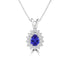 TMR121143 - Violet - Pear Tanzanite and Diamond Pendant