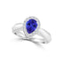 TMR121234 - Malani - Pear Tanzanite and Diamond Ring Halo
