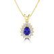 TMR121143 - Violet - Pear Tanzanite and Diamond Pendant