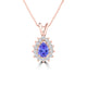 TMR121143 - Violet - Pear Tanzanite and Diamond Pendant