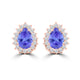 TMR121125 - Cloey - Pear Tanzanite and Diamond Earring Halo