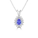 TMR121143 - Violet - Pear Tanzanite and Diamond Pendant