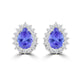 TMR121125 - Cloey - Pear Tanzanite and Diamond Earring Halo