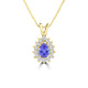 TMR121143 - Violet - Pear Tanzanite and Diamond Pendant