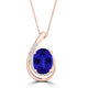 TMR121130 - Nora - Oval Tanzanite and Diamond Pendant