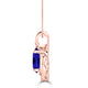 TMR121130 - Nora - Oval Tanzanite and Diamond Pendant