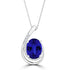 TMR121130 - Nora - Oval Tanzanite and Diamond Pendant