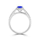 TMR121193 - Julia - Oval Tanzanite and Diamond Ring Halo