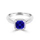 TMR121229 - Oaklyn - Cushion Tanzanite and Diamond Ring Halo