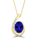 TMR121130 - Nora - Oval Tanzanite and Diamond Pendant