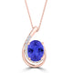 TMR121130 - Nora - Oval Tanzanite and Diamond Pendant