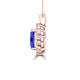 TMR121128 - Riley - Oval Tanzanite and Diamond Pendant Halo