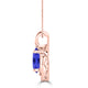 TMR121130 - Nora - Oval Tanzanite and Diamond Pendant