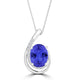 TMR121130 - Nora - Oval Tanzanite and Diamond Pendant