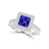 TMR121225 - Ailani - Cushion Tanzanite and Diamond Ring Halo