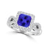 TMR121230 - Miley - Cushion Tanzanite and Diamond Ring Halo