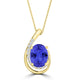 TMR121130 - Nora - Oval Tanzanite and Diamond Pendant
