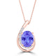 TMR121130 - Nora - Oval Tanzanite and Diamond Pendant