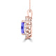 TMR121128 - Riley - Oval Tanzanite and Diamond Pendant Halo