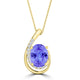 TMR121130 - Nora - Oval Tanzanite and Diamond Pendant