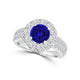 TMR121163 - Kinsley - Round Tanzanite and Diamond Ring Halo