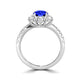 TMR121157 - Genesis - Round Tanzanite and Diamond Ring Halo