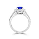 TMR121190 - Alexa - Round Tanzanite and Diamond Ring Halo