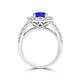 TMR121163 - Kinsley - Round Tanzanite and Diamond Ring Halo