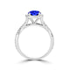 TMR121172 - Madelyn - Round Tanzanite and Diamond Ring Halo