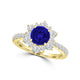 TMR121157 - Genesis - Round Tanzanite and Diamond Ring Halo