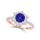 TMR121157 - Genesis - Round Tanzanite and Diamond Ring Halo